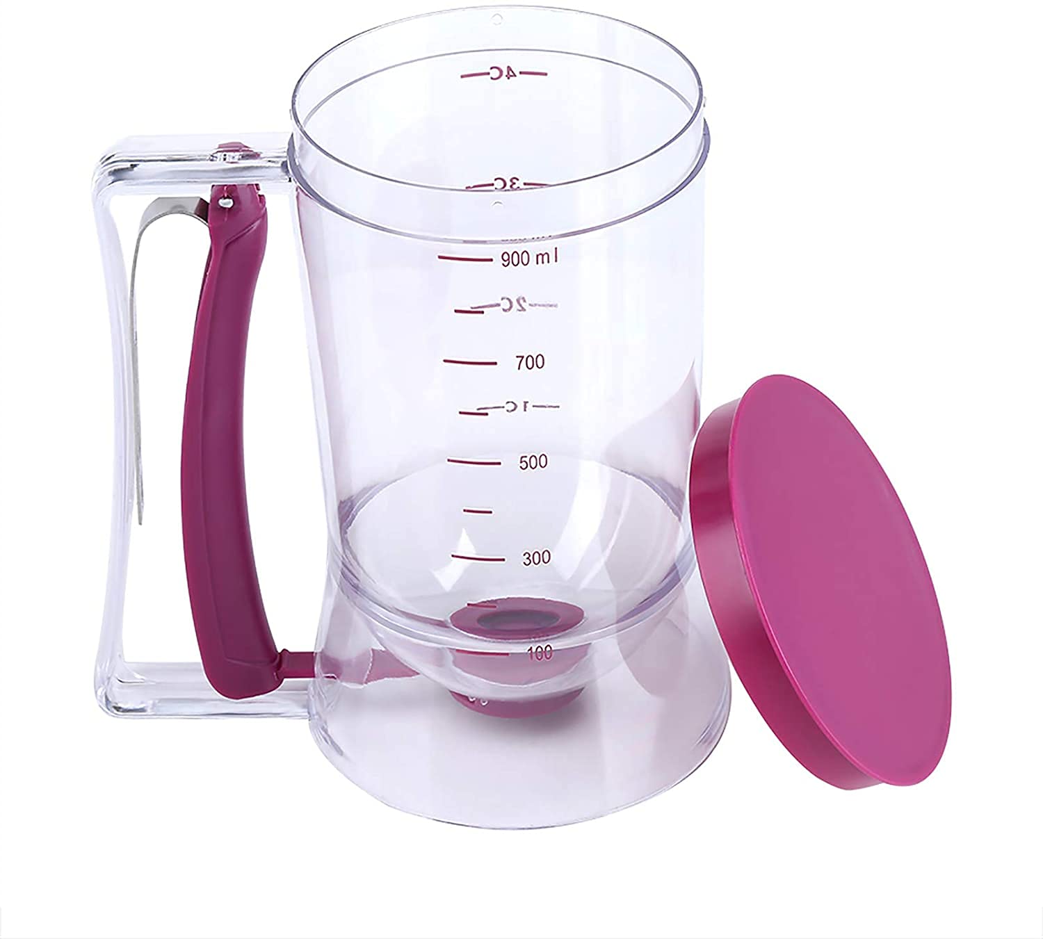 Purple Pancake & Cupcake Batter Dispenser - Easy Muffin & Waffle Baking Tool for Perfect Breakfast & Dessert Making