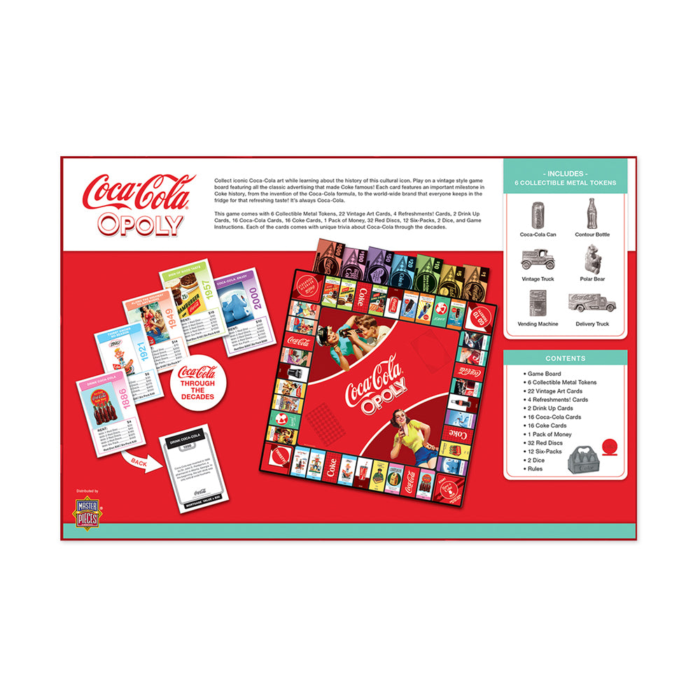 Coca Cola Monopoly Collector's Edition Board Game - Classic Family Game Night Fun for Coke Fans & Collectors