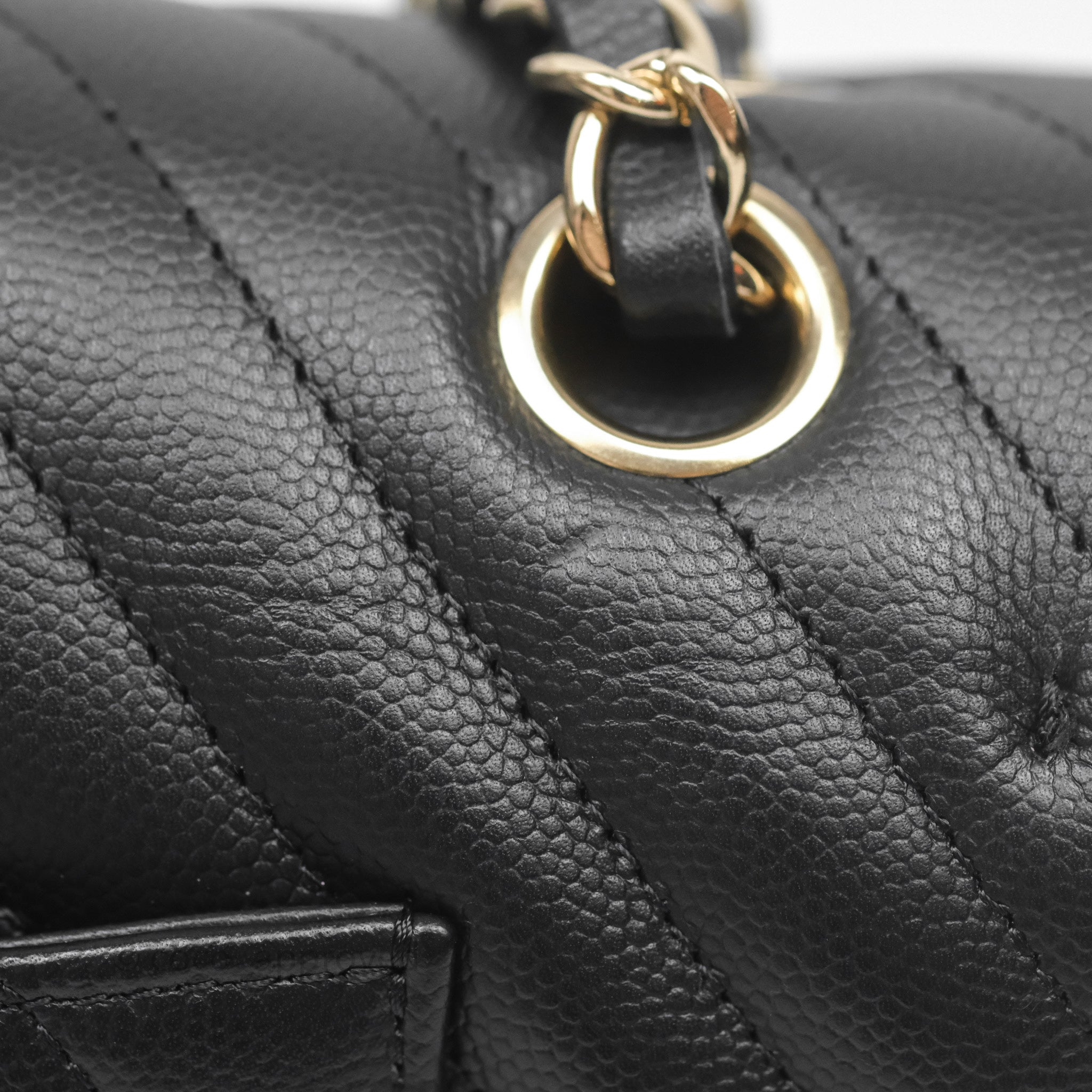 Chanel Classic Medium Flap Bag Chevron Black Caviar Leather with Gold Hardware - Luxury Designer Handbag for Women, Perfect for Work, Evening Events & Special Occasions