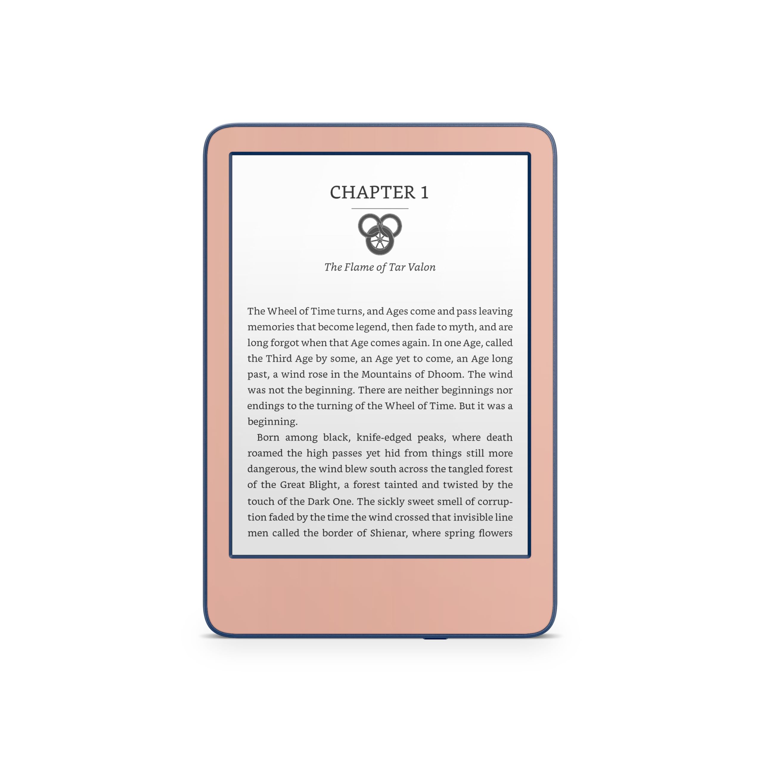 Premium 3M Vinyl Full Wrap Skin Decal for Kindle (10th Gen, 2019) - Cream & Orange Colorwave Design | Protective Cover Sticker for Reading, Travel & Daily Use