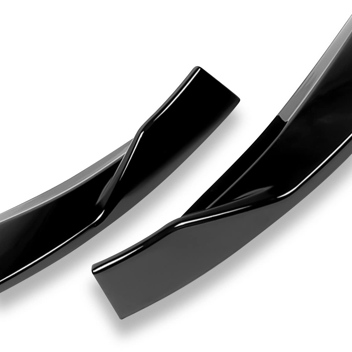 DNA MOTORING STP-Style Front Bumper Lip for 2012-2016 Tesla Model S | Gloss Black PU Material | 2-PU-408-PBK | Enhances Aerodynamics & Sporty Look | Perfect for Car Enthusiasts & Performance Upgrades