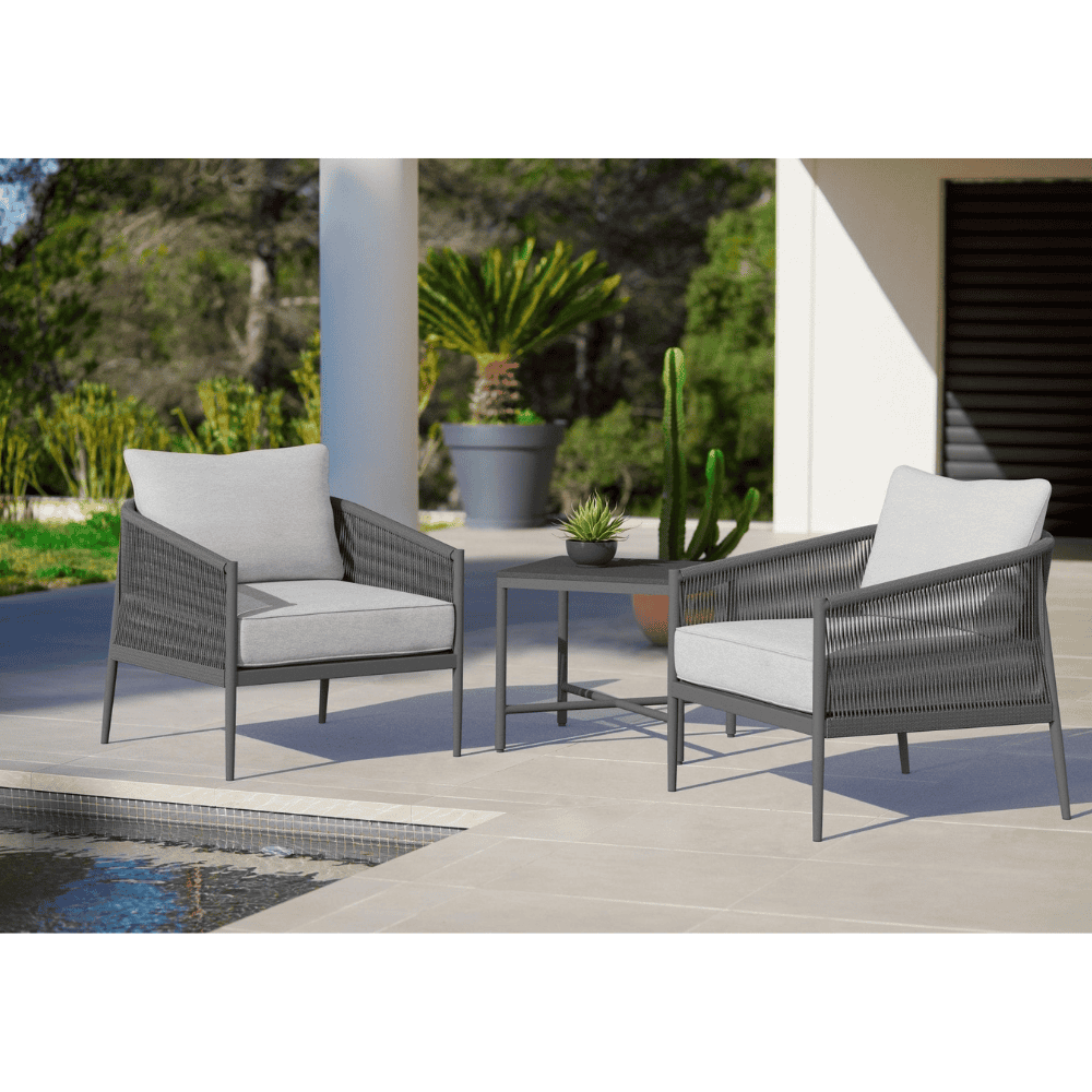Catalina Outdoor Club Chair - Waterproof Wicker Patio Lounge Chair with Cushion - Perfect for Poolside, Garden, Deck, and Backyard Relaxation