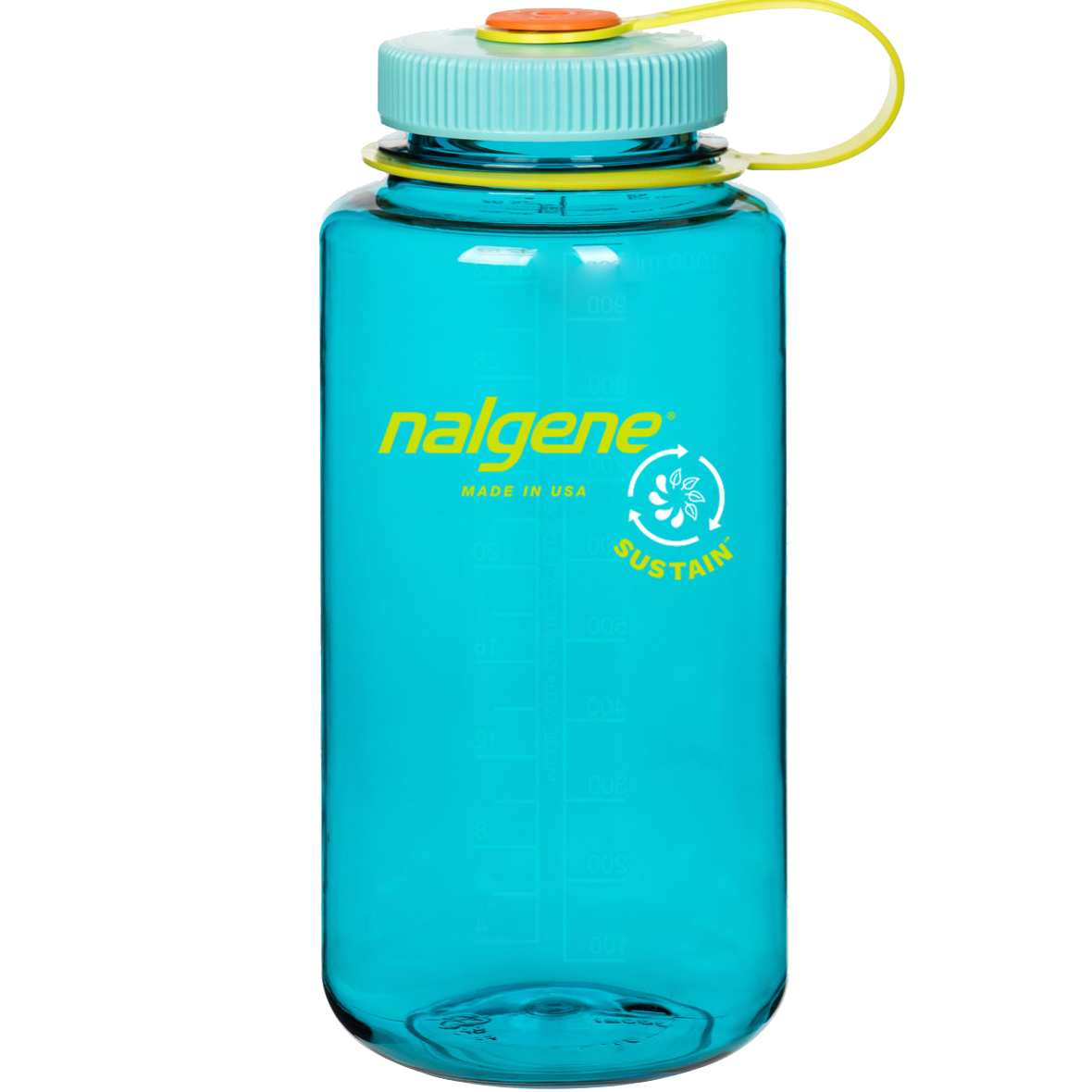 32oz Wide Mouth Sustain Cerulean Water Bottle - BPA Free, Leak Proof Stainless Steel Vacuum Insulated Tumbler for Hot & Cold Drinks - Perfect for Gym, Hiking, Office & Outdoor Activities
