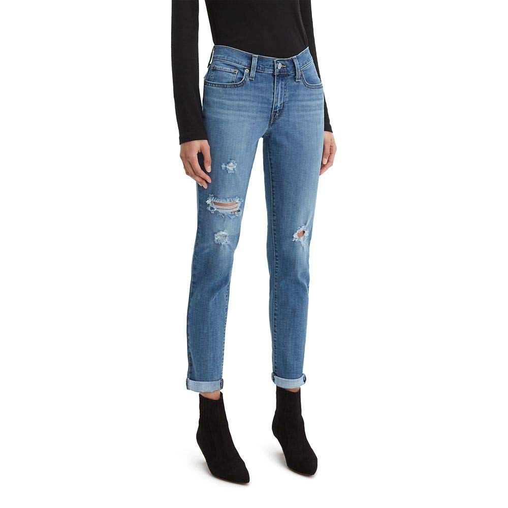 Levi's Women's New Boyfriend Jeans - Relaxed Fit Distressed Denim Pants for Casual Wear & Everyday Outfits