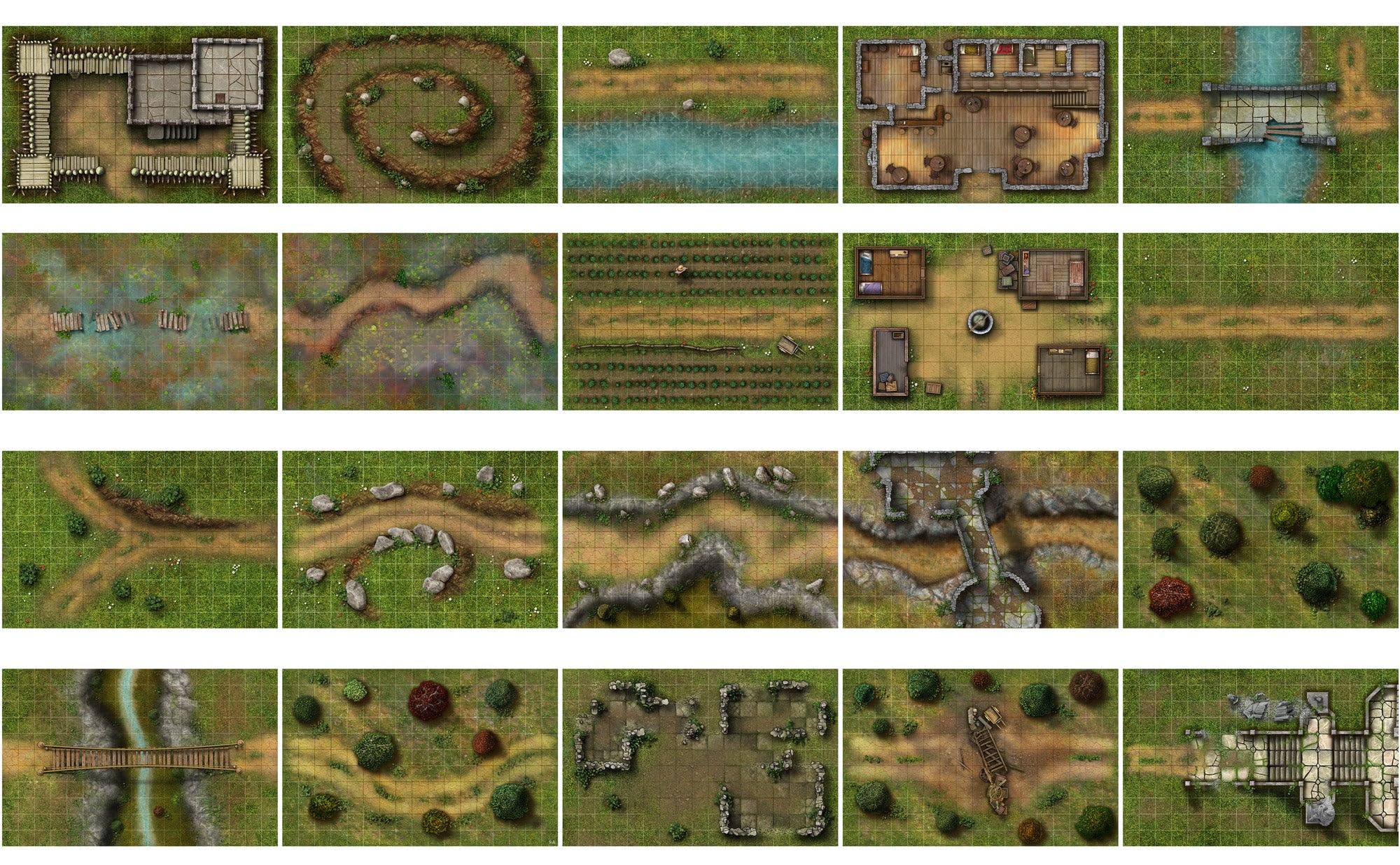 Loke Battlemats RPG Toolbox - The Long Road Fantasy Game Mat for D&D, Pathfinder & Tabletop RPGs | Durable Dry-Erase Gaming Accessory for Dungeon Masters & Roleplaying Adventures