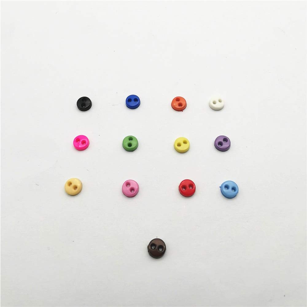 Xucus 1000pcs 4mm Mini Round Plastic Buttons for Sewing, Doll Clothes, Scrapbooking, Card Making - Royal Blue - Perfect for DIY Crafts, Garment Embellishments, and Home Decor Projects