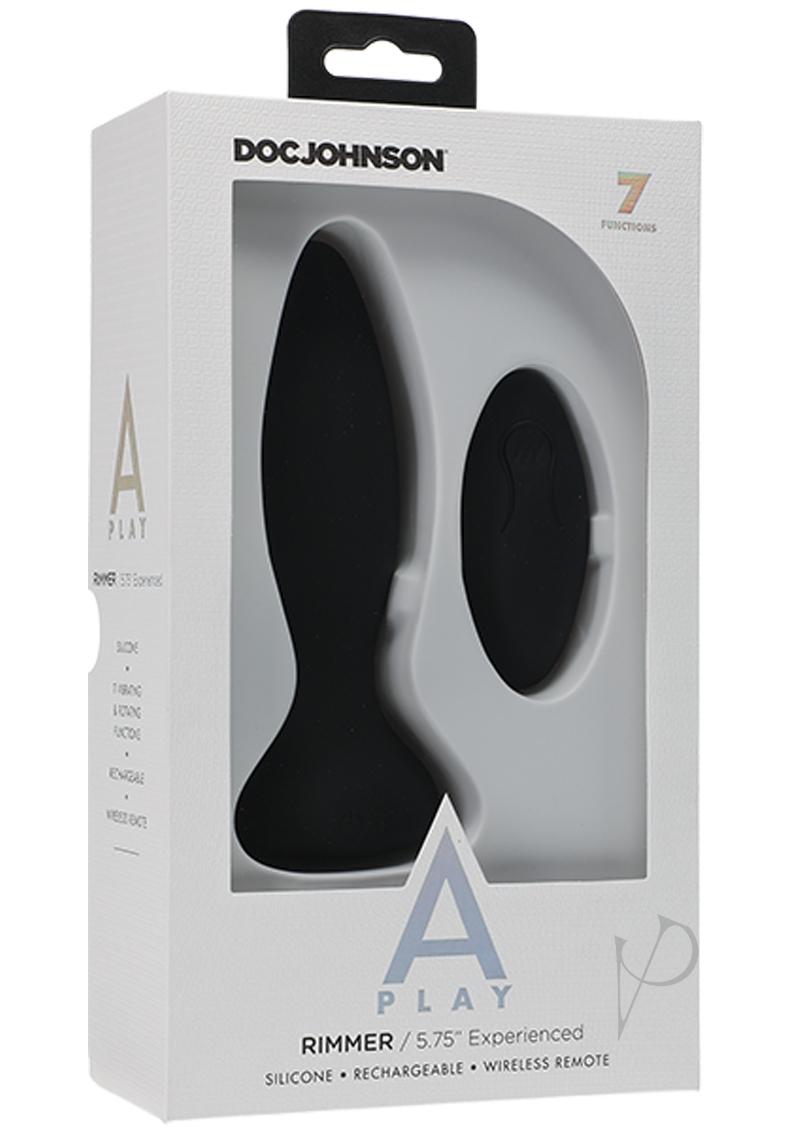 Remote Control Anal Plug - Black Silicone Butt Plug for Adults with Vibration & Play Rimmer Experience - Perfect for Couples Play & Solo Pleasure