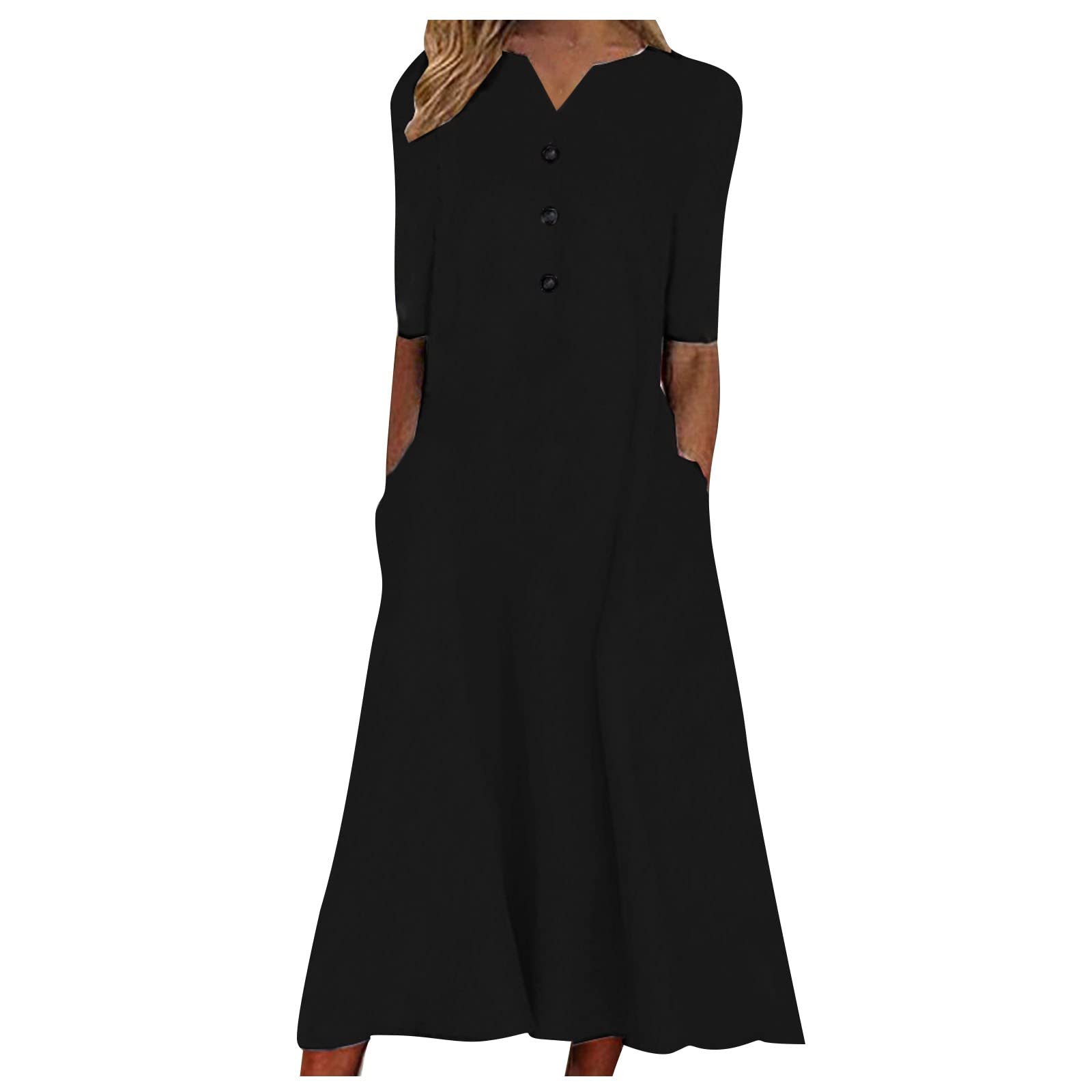 Girls' Summer Party Dresses - Scoop Neck Solid Color Seamless Modern Large Size Dresses for Older Women | Perfect for Birthday Parties, Weddings & Special Occasions