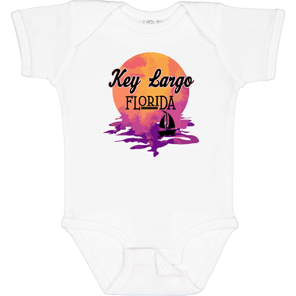 Inktastic Key Largo Florida Beach Vacation Baby Bodysuit - Cute Summer Outfit for Infants, Beach Trip, Family Photos & Holiday Gifts