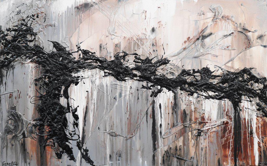 Dream Vision 160cm x 100cm Grey Abstract Canvas Wall Art - Modern Home Decor for Living Room, Bedroom & Office
