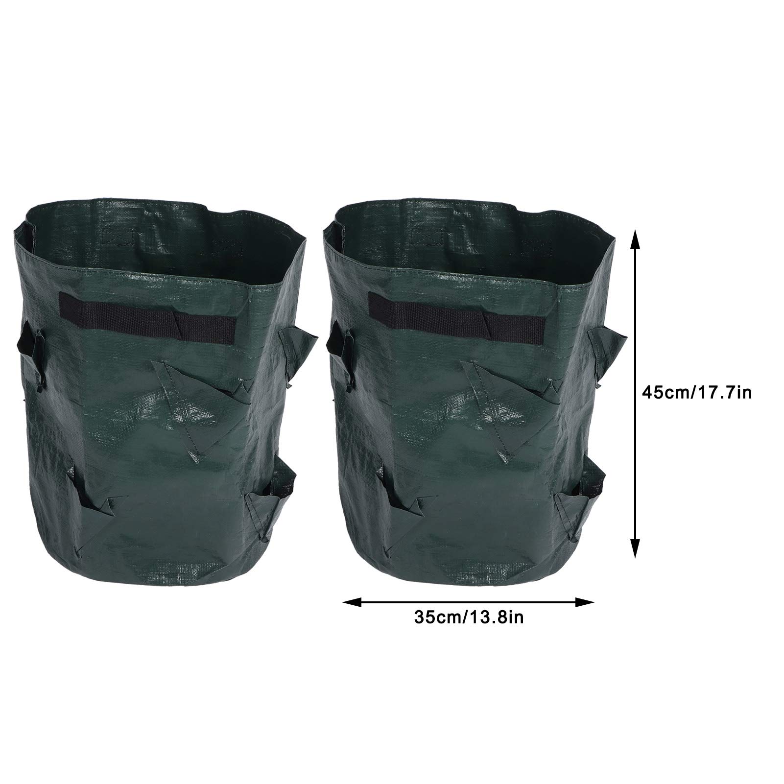 2PCS Strawberry Planter Pouch - Foldable Reusable Growing Bags with 8 Pockets for Garden, Vegetables, Herbs & Flowers | Perfect for Balcony, Patio & Indoor Gardening
