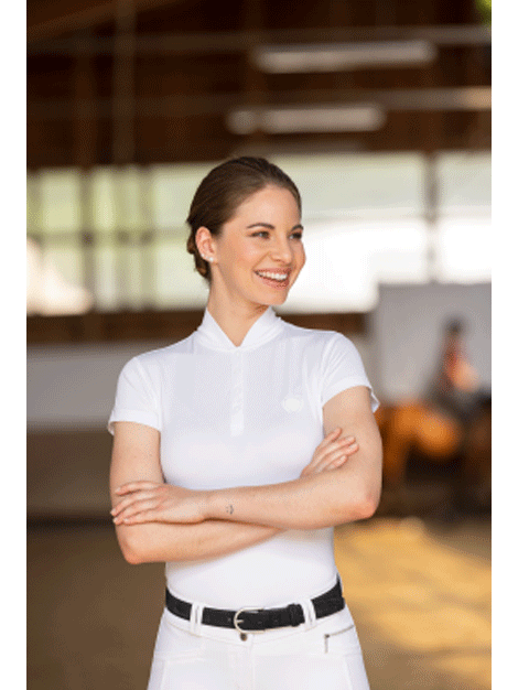 High-Performance Competition Shirt for Men - Breathable White Athletic Top by Covalliero - Ideal for Running, Gym Workouts & Sports Events