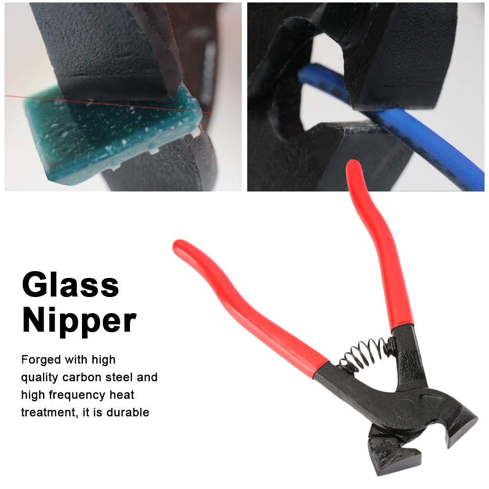 Premium Carbon Steel Glass Nipper & Tile Cutter - High Hardness Handheld Clamp Tool for DIY Home Decoration, Glass Cutting, Mosaic Tile Work, and Craft Projects