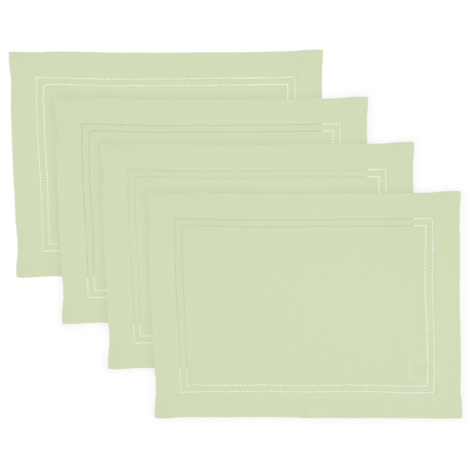 Premium Linen Double Hemstitch Placemats Set of 4 - Elegant Table Decor for Dining, Parties & Home Styling - Washable & Durable Place Settings for Everyday Use