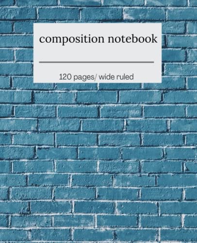 Bricks Composition Notebook - 7.5x9.24 Inches, 120 Pages, College Ruled Paper for School, Office & Journaling | Durable Cover for Students & Professionals