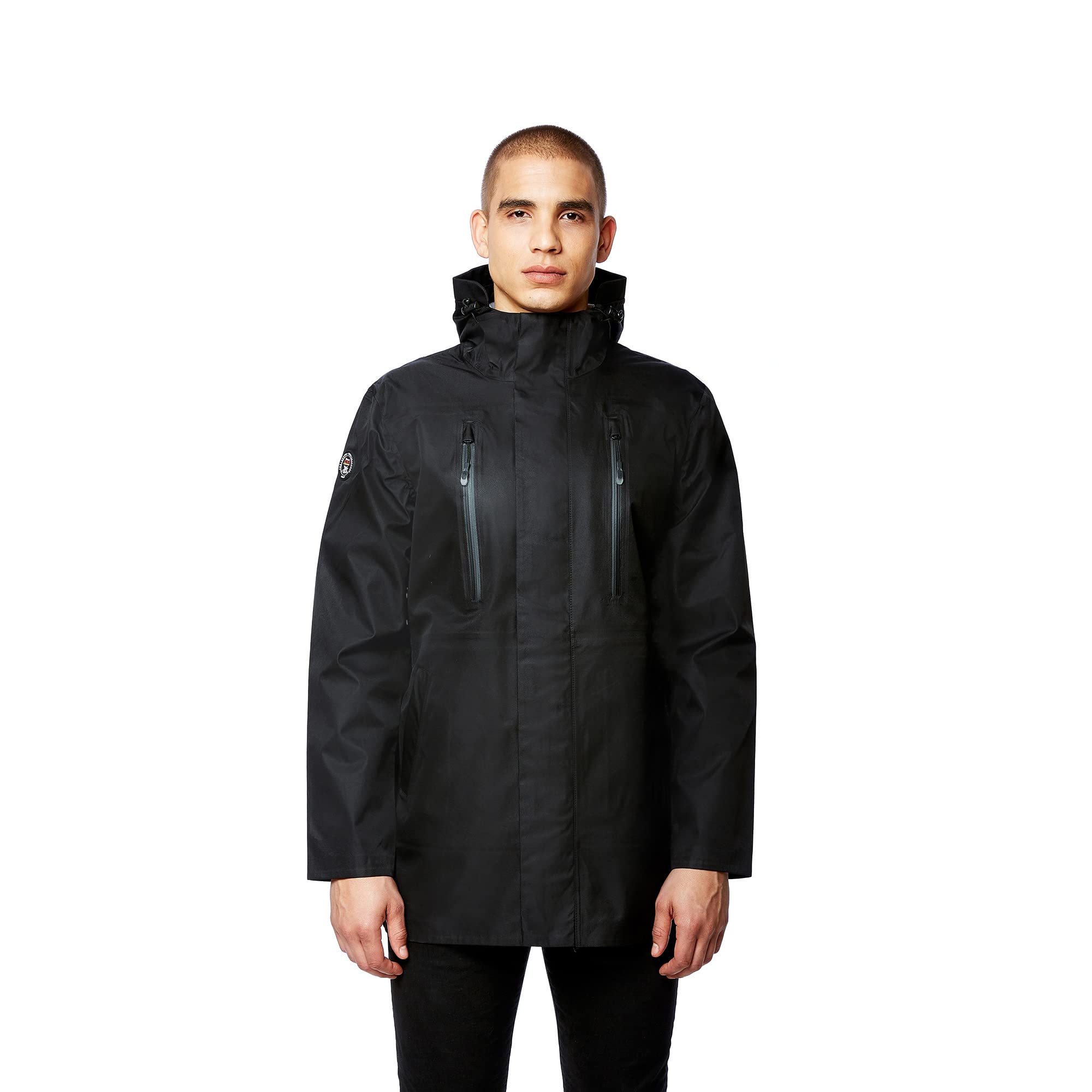 Triple F.A.T. Goose Valen Men's Waterproof Rain Jacket - Lightweight Windproof Outdoor Raincoat for Hiking, Commuting & Travel