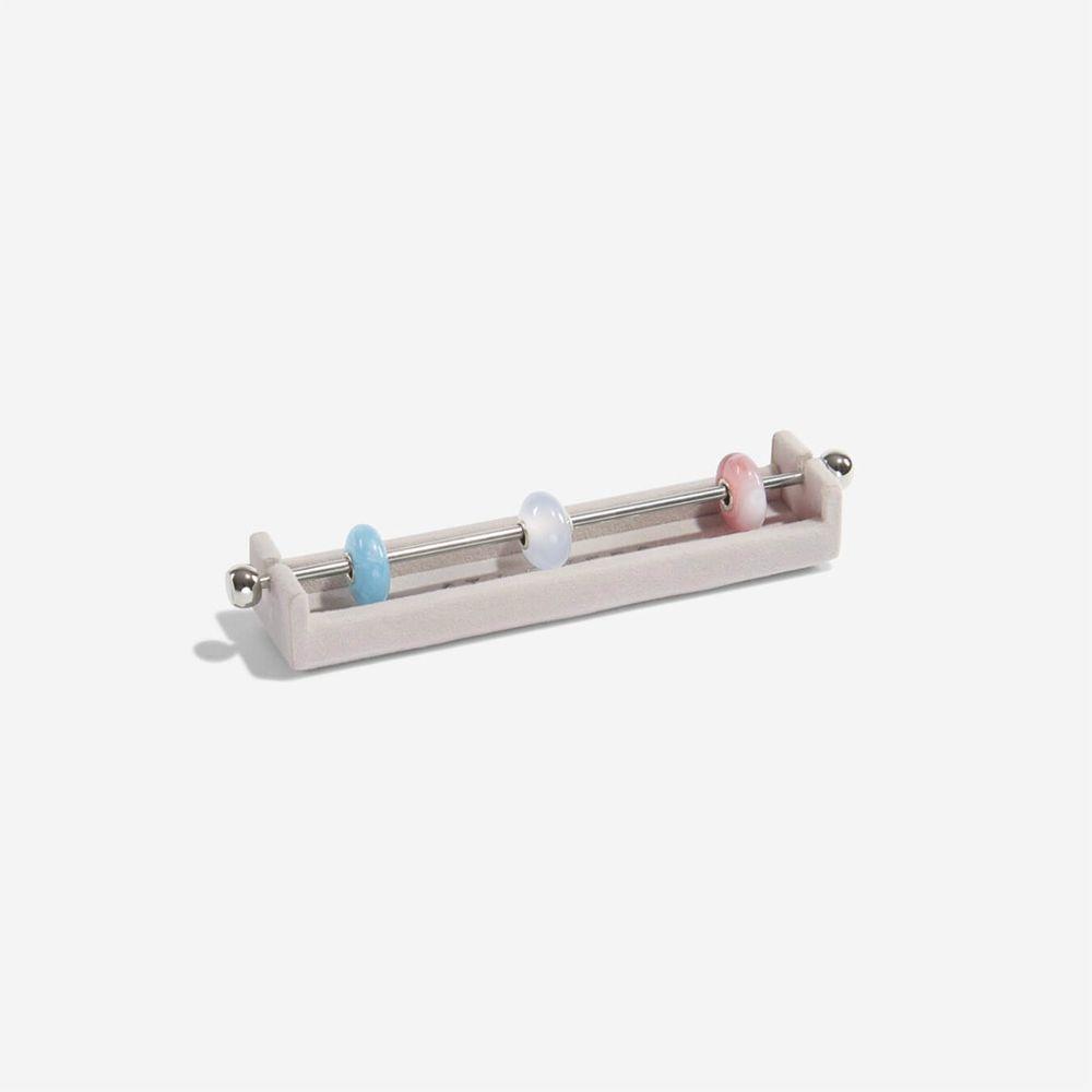 Stackable Jewelry Organizer Bar - Grey Charm Holder for Necklaces, Bracelets & Earrings - Perfect for Travel, Home & Gift Giving