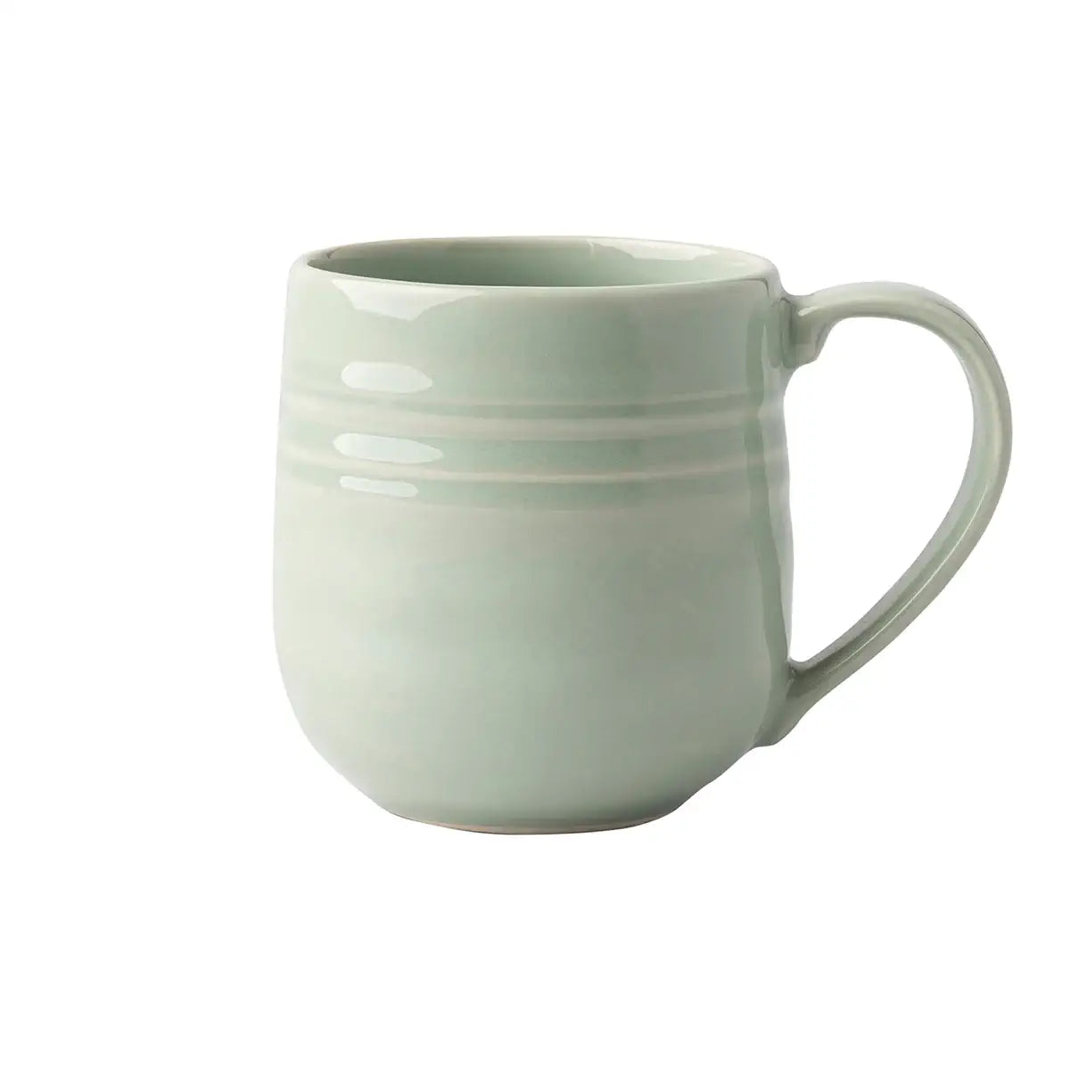 Bilbao Coffee Tea Cup - Sage Green Ceramic Mug for Hot & Cold Drinks - Perfect for Home, Office, or Gift Giving