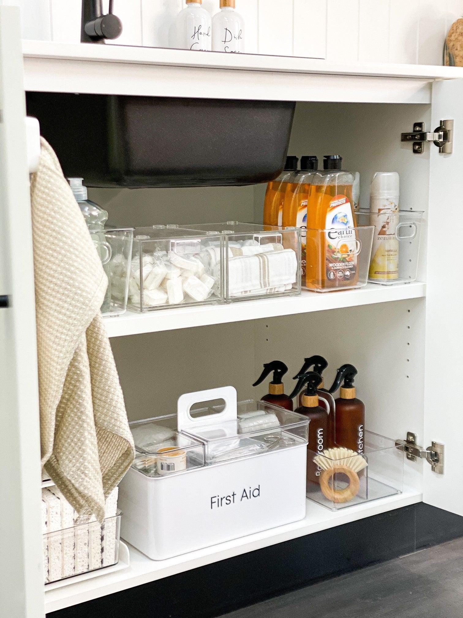 Clear Plastic Storage Bins Small - Stackable Organizer for Home, Office, and Closet - Perfect for Toys, Clothes, and Household Items