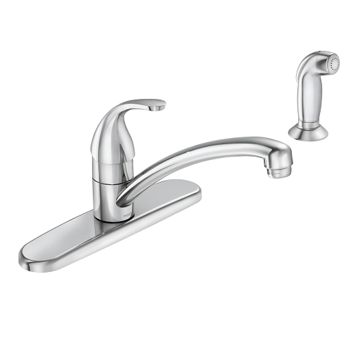 Moen 87604 Adler Chrome Kitchen Faucet with Side Spray - Modern Pull-Down Sink Faucet for Easy Dishwashing & Food Prep
