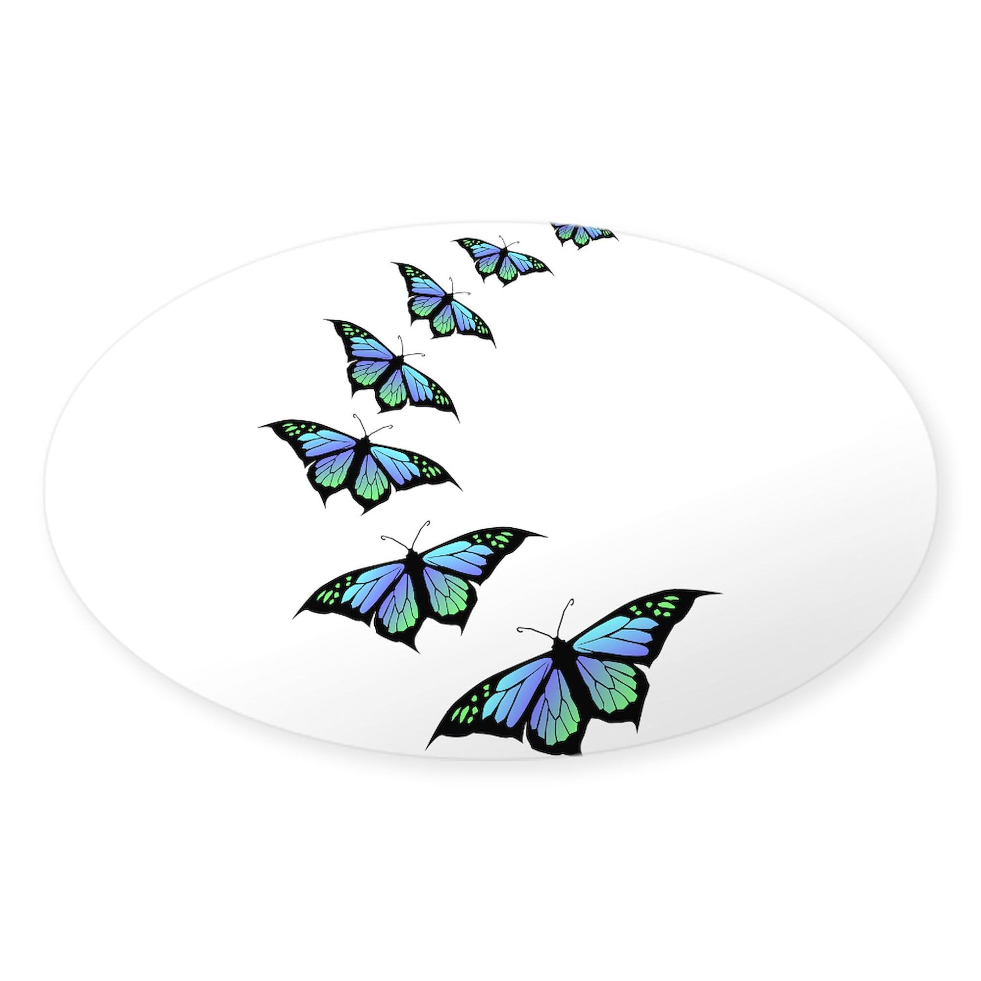 FLY AWAY Oval Car Bumper Sticker - Perfect for Cars & Laptops