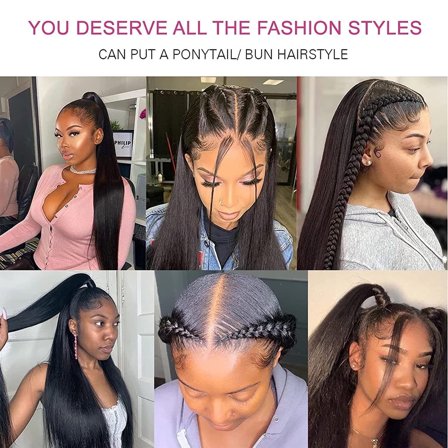 26 Inch HD Lace Front Wigs Human Hair - 13x4 Straight Lace Frontal Glueless Wig with Pre-Plucked Baby Hair | Natural Look for Daily Wear, Cosplay & Special Occasions