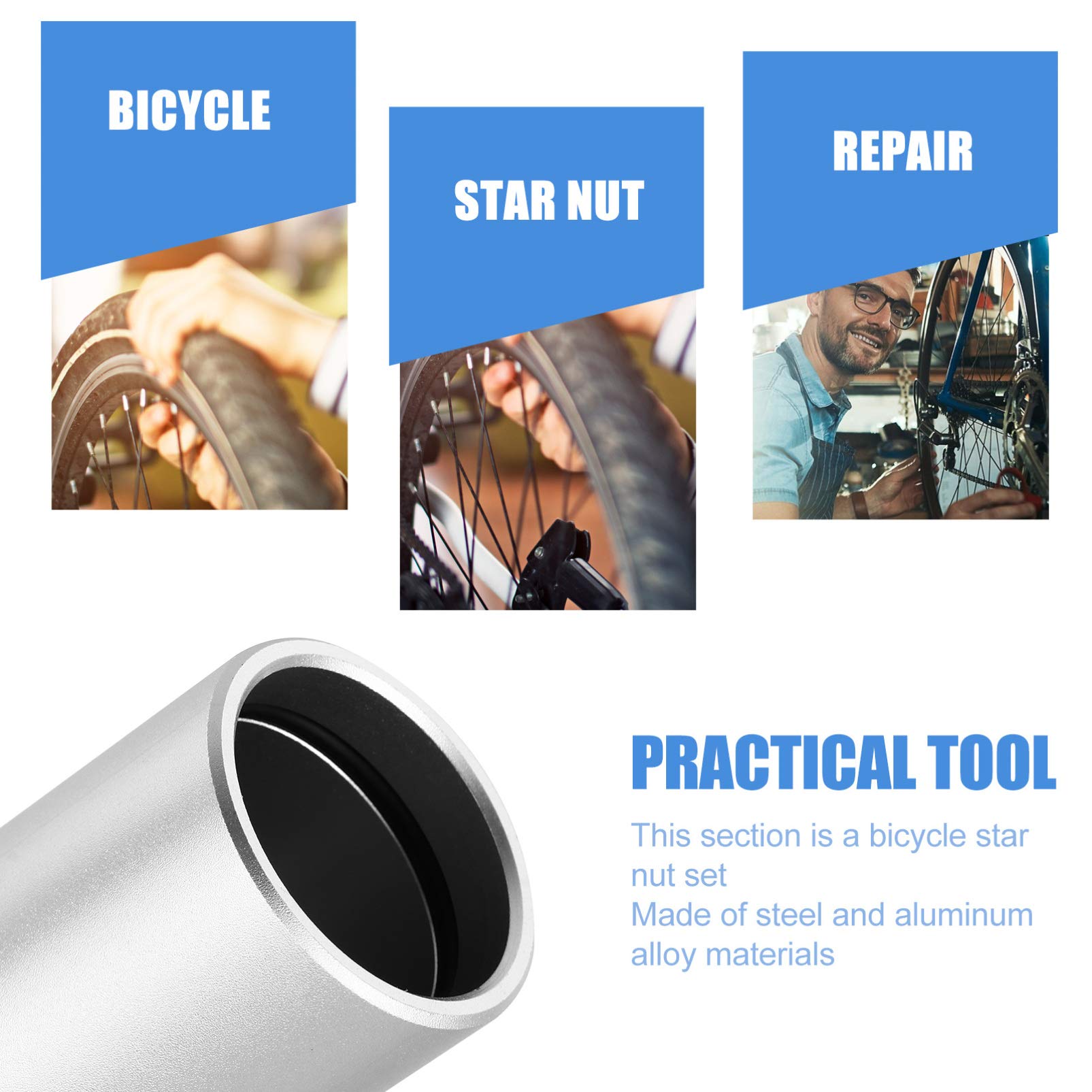 BESPORTBLE Bike Headset Star Nut Setter Tool - Sunflower Breaks in Star Nut Setting Kit for Fork Headset Installation & Repair | Perfect for Mountain, Road, and BMX Bikes Maintenance