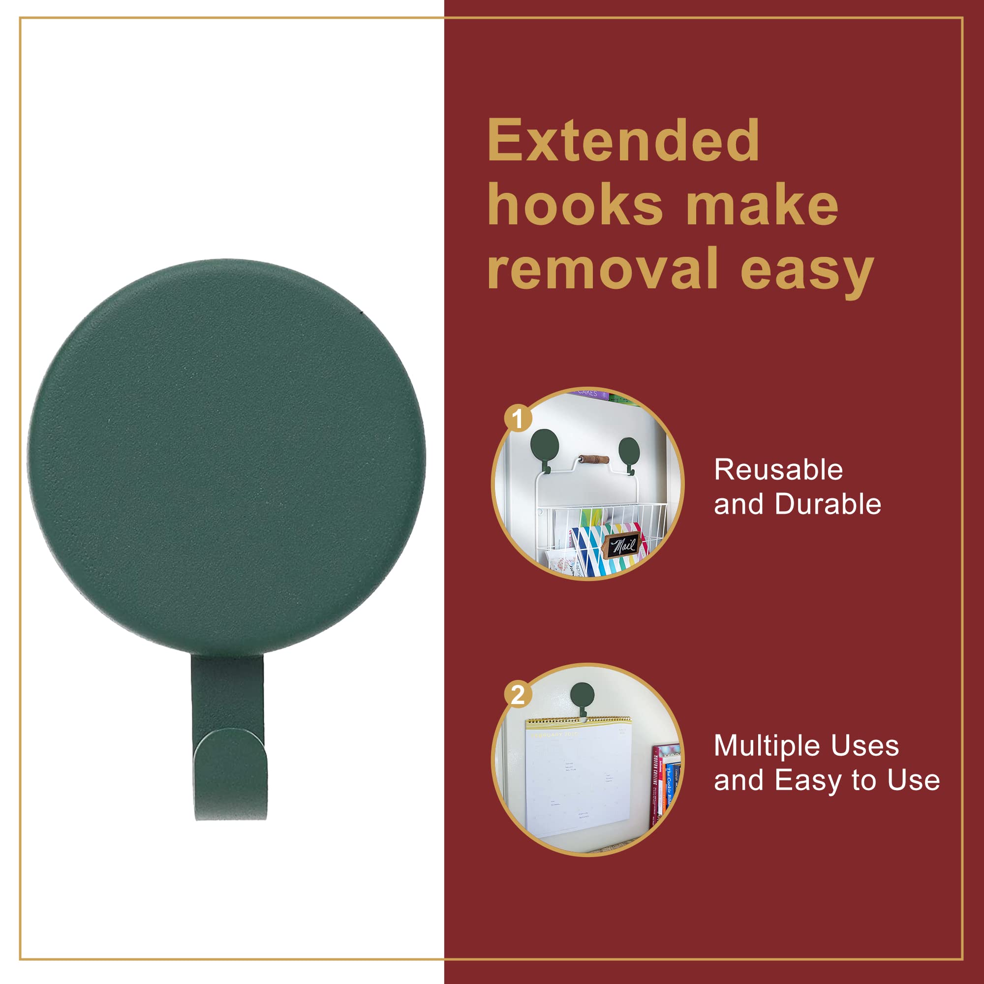 Strong Magnetic Hook - 1 Pack for Metal Doors & Surfaces | Home & Office Use