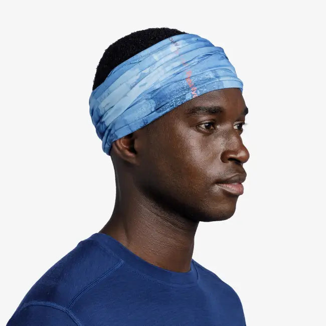 Buff Original EcoStretch Neck Gaiter - Tide Blue - UV Protection & Moisture Wicking for Hiking, Running, Cycling & Outdoor Activities