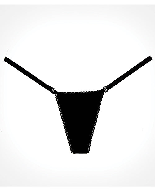 Adore Between the Cheats Velvet Panty Black One Size - Soft & Comfortable Women's Underwear for Daily Wear & Special Occasions