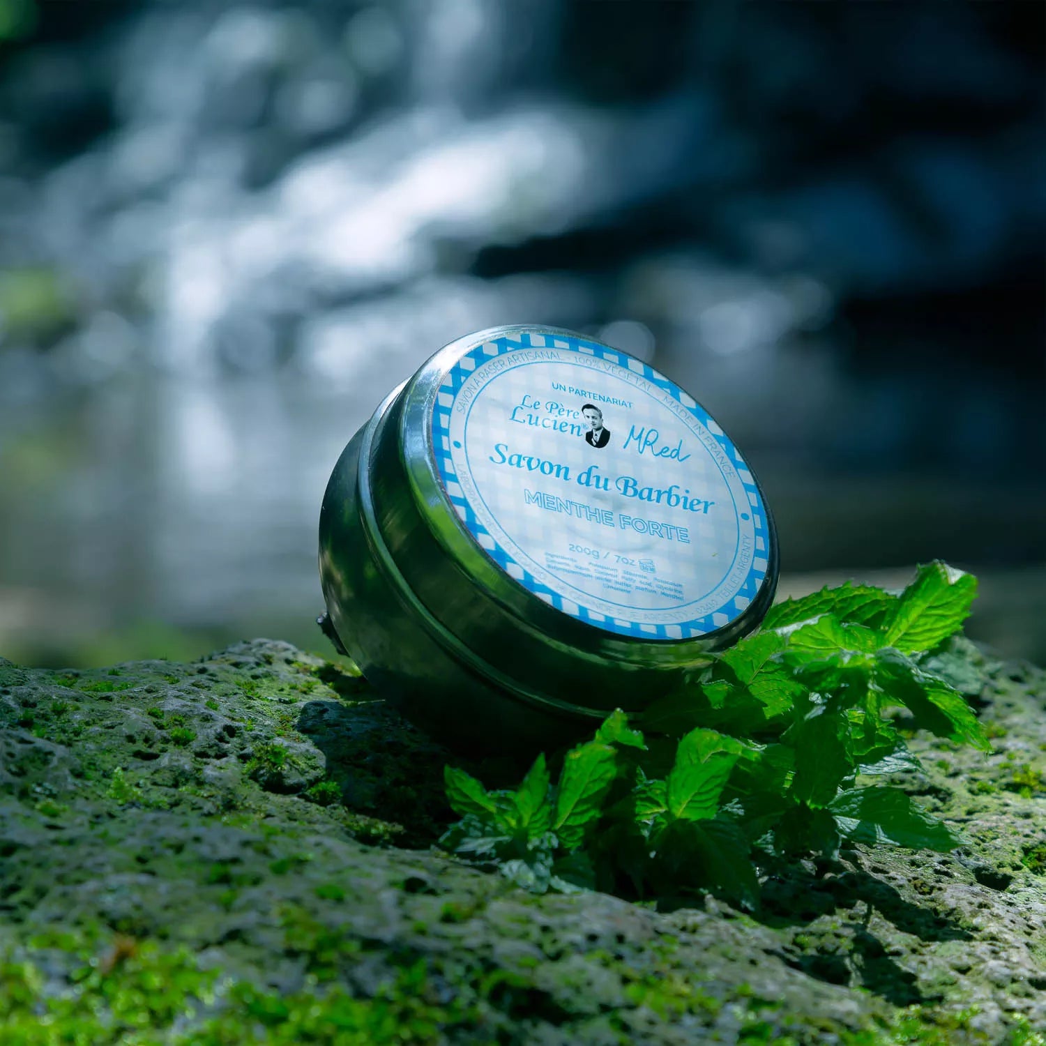 Le Père Lucien Strong Mint Shaving Soap for Men - Refreshing & Cooling Beard Care - Perfect for Daily Shaving & Grooming Routine