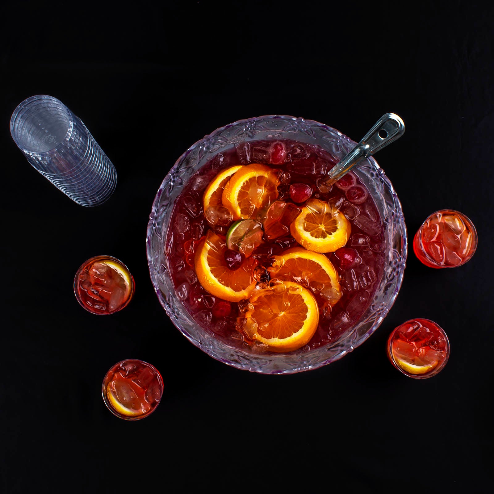 Premium Embossed Punch Bowl Set - Elegant Glass Serving Bowl for Parties & Events - Choose from Multiple Size Options - Perfect for Weddings, Holidays & Special Occasions