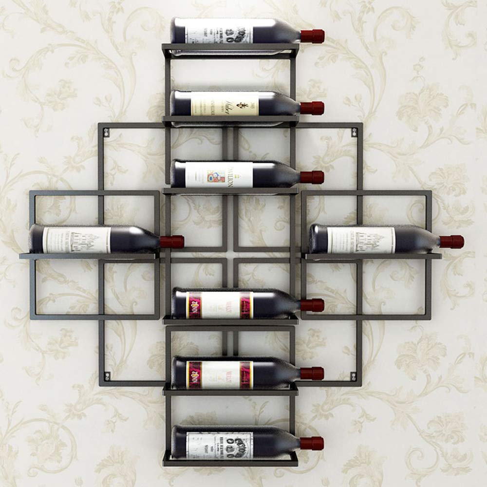 Sturdy Wall-Mounted Iron Wine Rack - Space Saving Multi-Bottle Storage Shelf for Restaurants, Bars & Home Decor - Perfect for Kitchen, Dining Room or Wine Cellar Organization