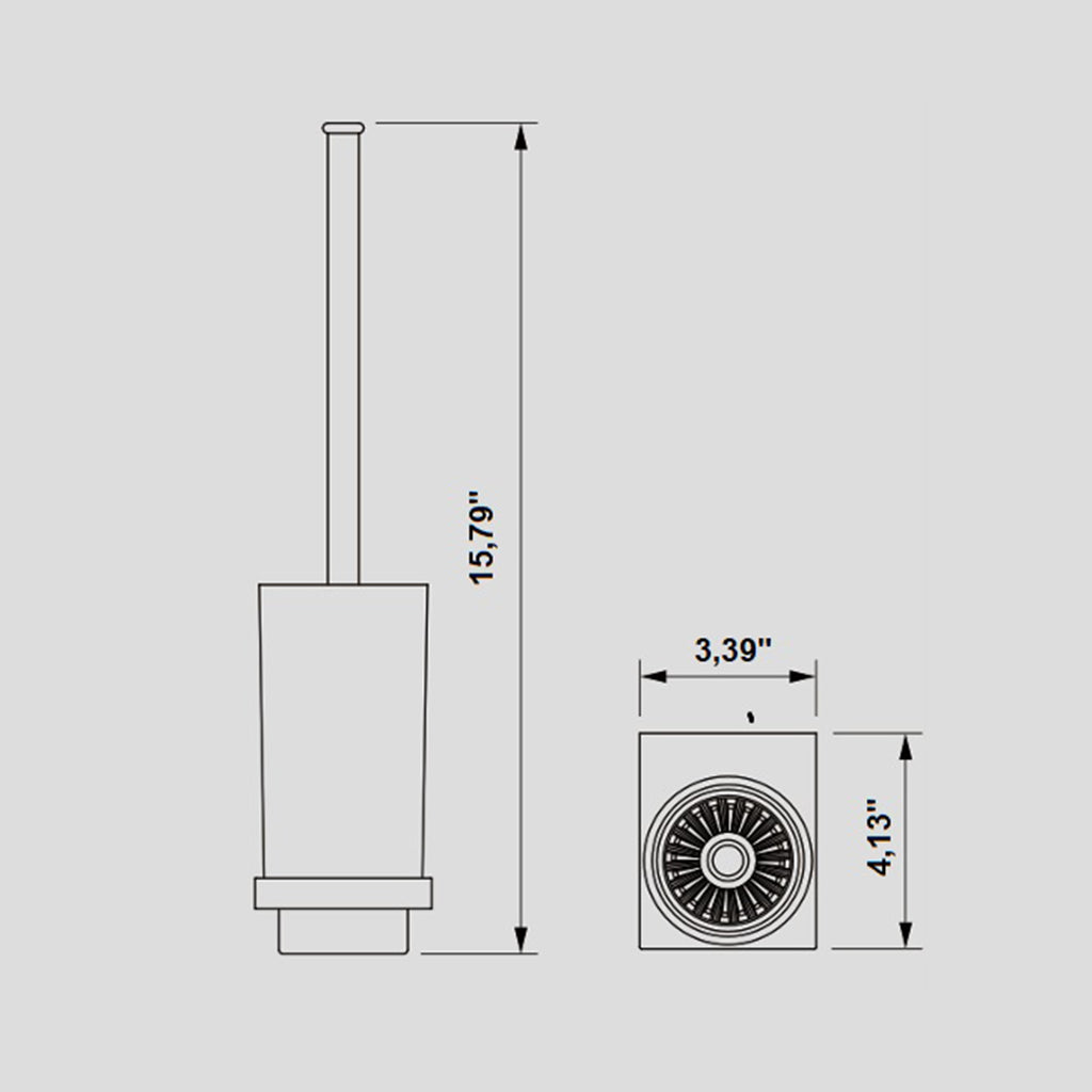 Edition K Wall Mount Toilet Brush Holder - 16