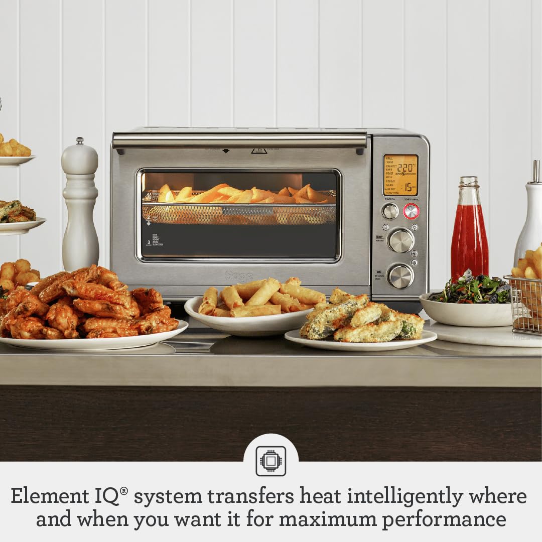 Sage Smart Oven Air Fryer Toaster Oven with Convection - 6-Slice Countertop Oven, SOV860BSS in Brushed Stainless Steel - Perfect for Baking, Roasting, Air Frying & Toasting in Small Kitchens
