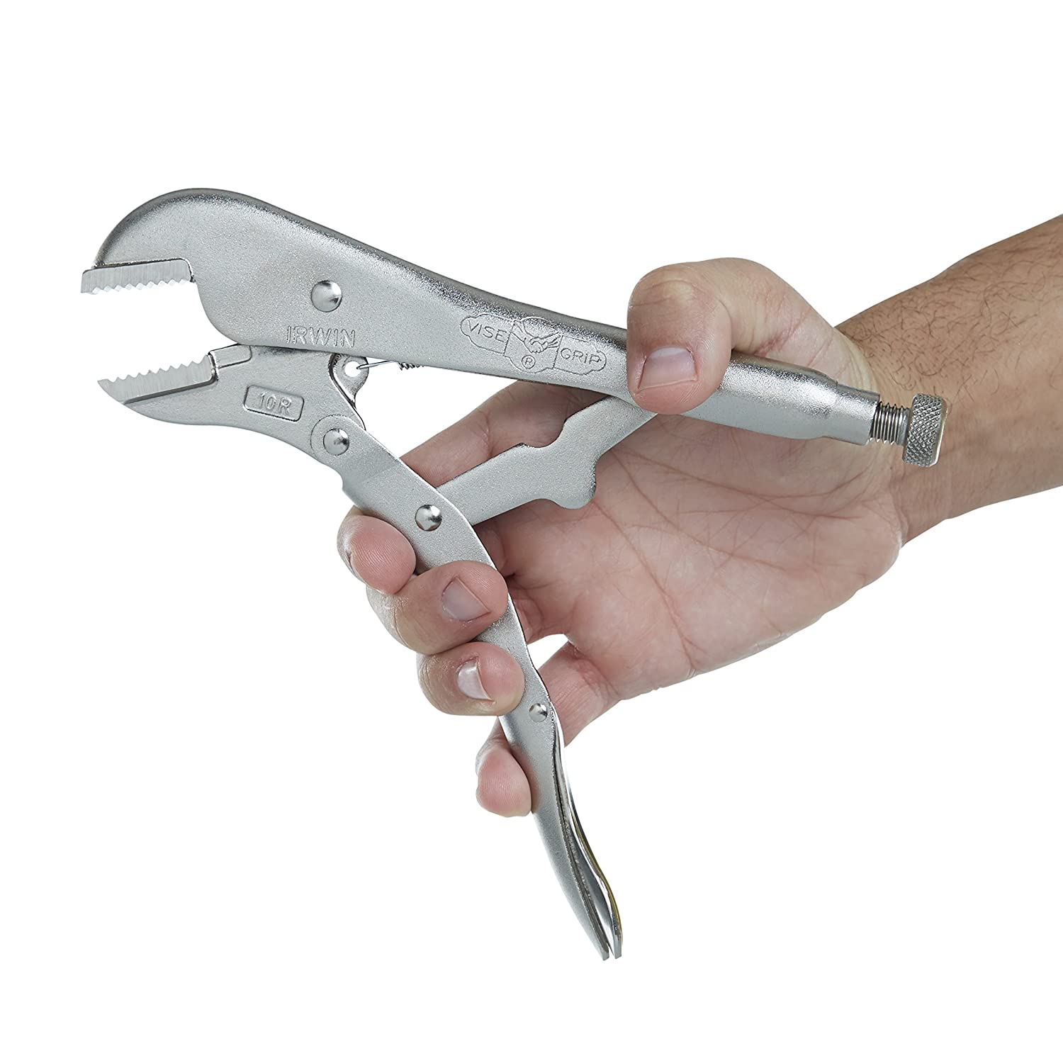 IRWIN 10R 10-Inch Straight Jaw Locking Pliers with Comfort Grip (102L3) - Perfect for Welding, Plumbing, and DIY Projects