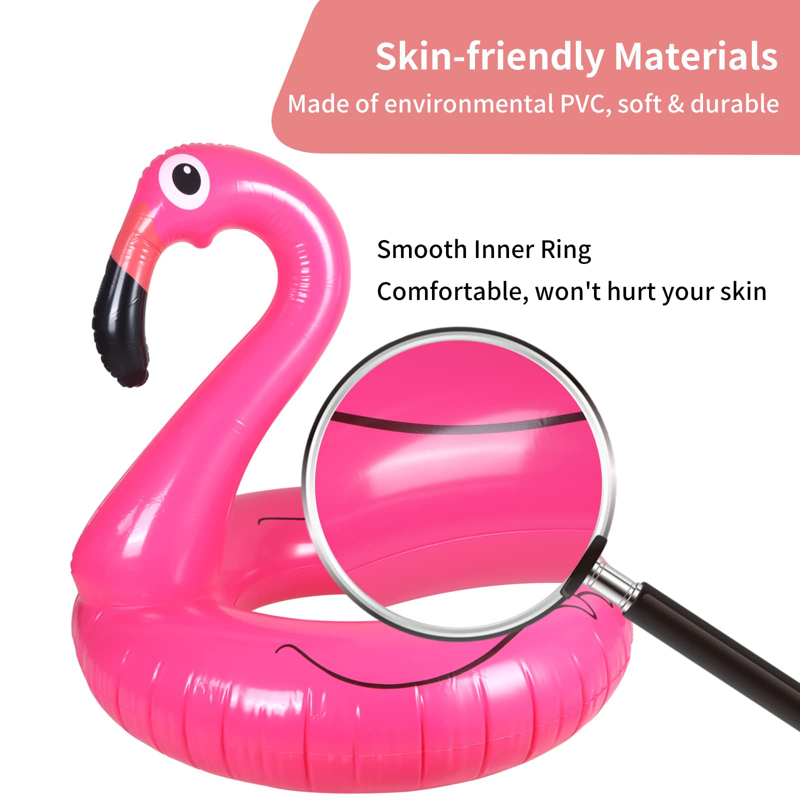 **Giant Pink Flamingo Pool Float for Adults & Kids - 105cm Inflatable Swimming Raft with Cup Holder - Fun Summer Water Toy for Beach, Pool Parties & Relaxation**