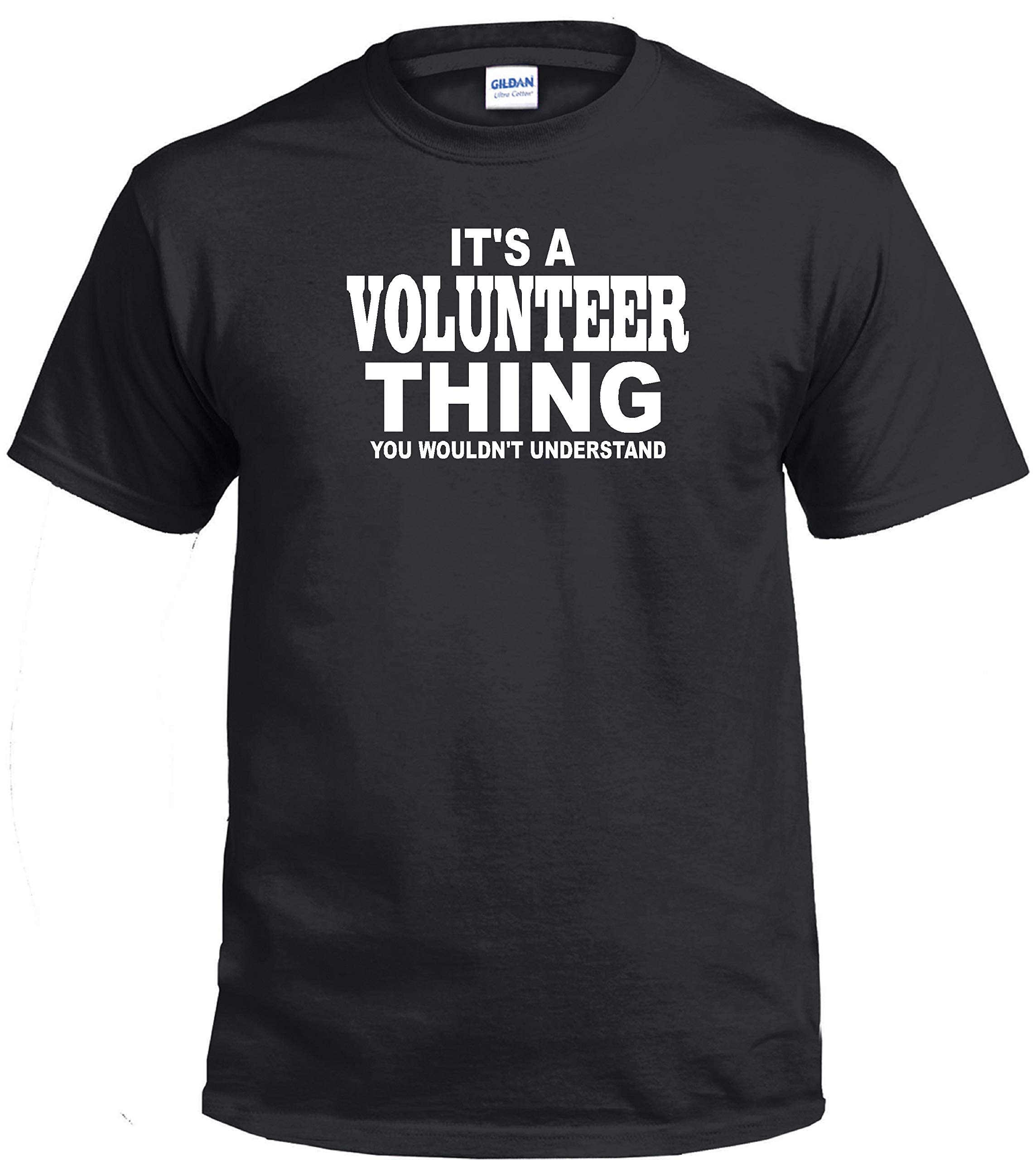 Volunteer Black T-Shirt - Premium Cotton Graphic Tee for Men & Women - Casual Wear for Community Service, Fundraisers & Volunteer Events