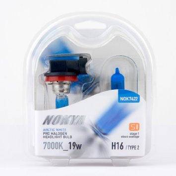 Nokya Arctic White H16 (TYPE 2) LED Light Bulbs 7000K 19W - Super Bright Xenon White Headlight Bulbs for Cars, Trucks, SUVs - Perfect for Night Driving & Foggy Conditions