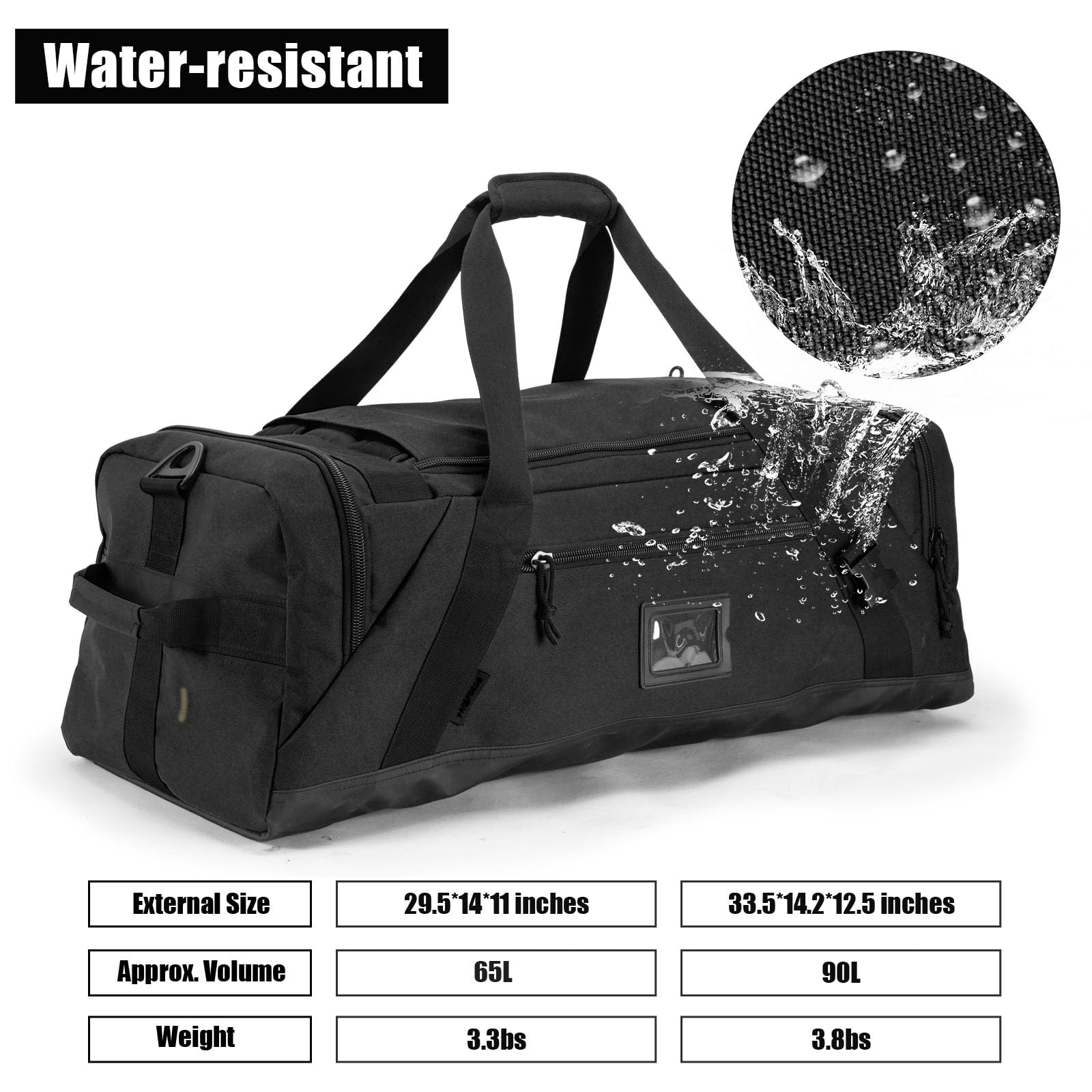 Large Duffle Bag for Men & Women - Gym, Travel & Sports Carry On