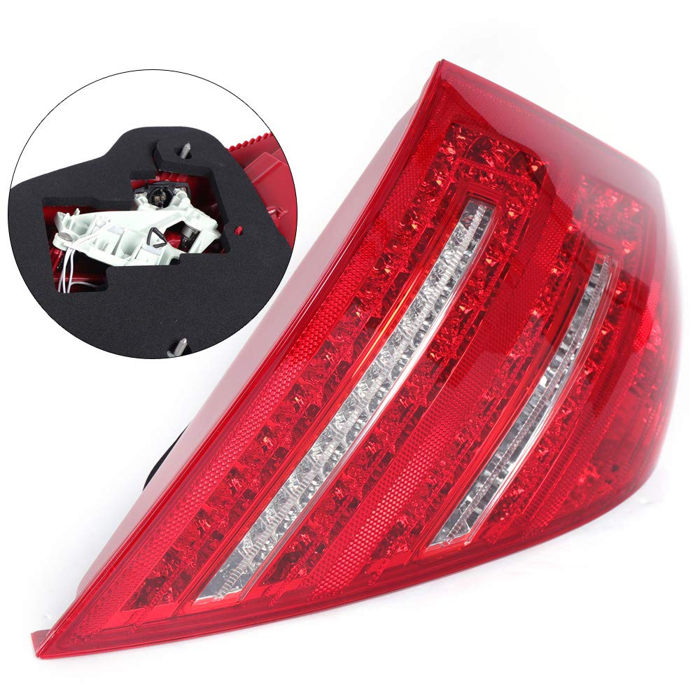 Mercedes Benz S600 W221 LED Tail Lights - Red Clear Stop Brake Lamp Assembly (Driver Side Left) 2007-2009 | Durable Replacement for Enhanced Visibility & Safety | Perfect for Night Driving & Custom Car Upgrades