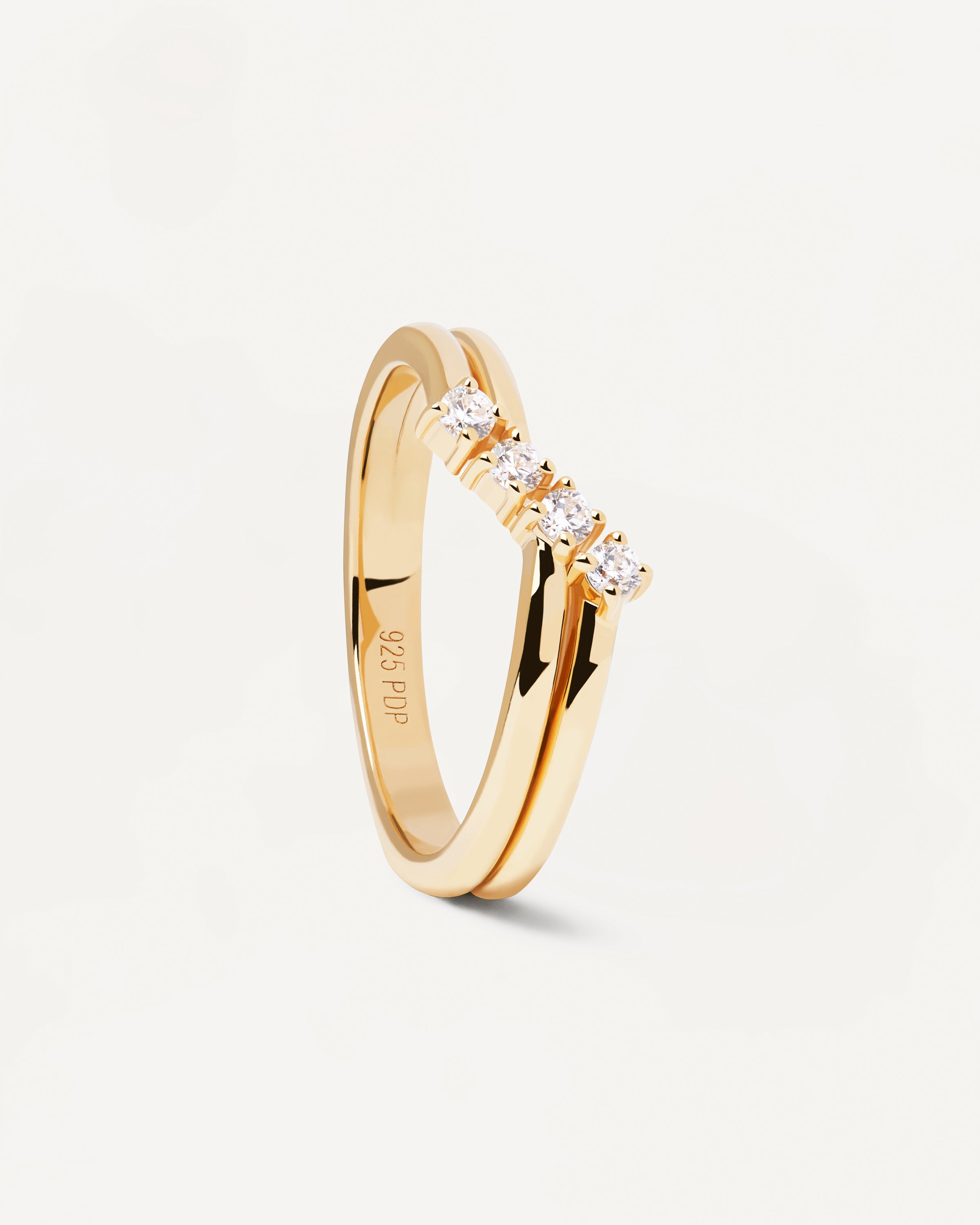 Anna Gold Ring for Women - Elegant 14K Solid Gold Ring, Dainty Minimalist Jewelry Gift for Her - Perfect for Weddings, Anniversaries & Everyday Wear