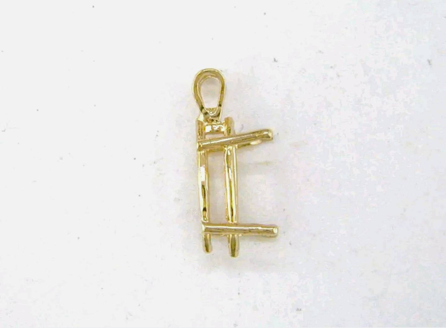 Sterling Silver or 14K White/Yellow Gold Marquise Pendant Setting 8x4mm (20x10mm) - Handmade in USA - Perfect for Necklace Jewelry Making & Custom Engagement Rings