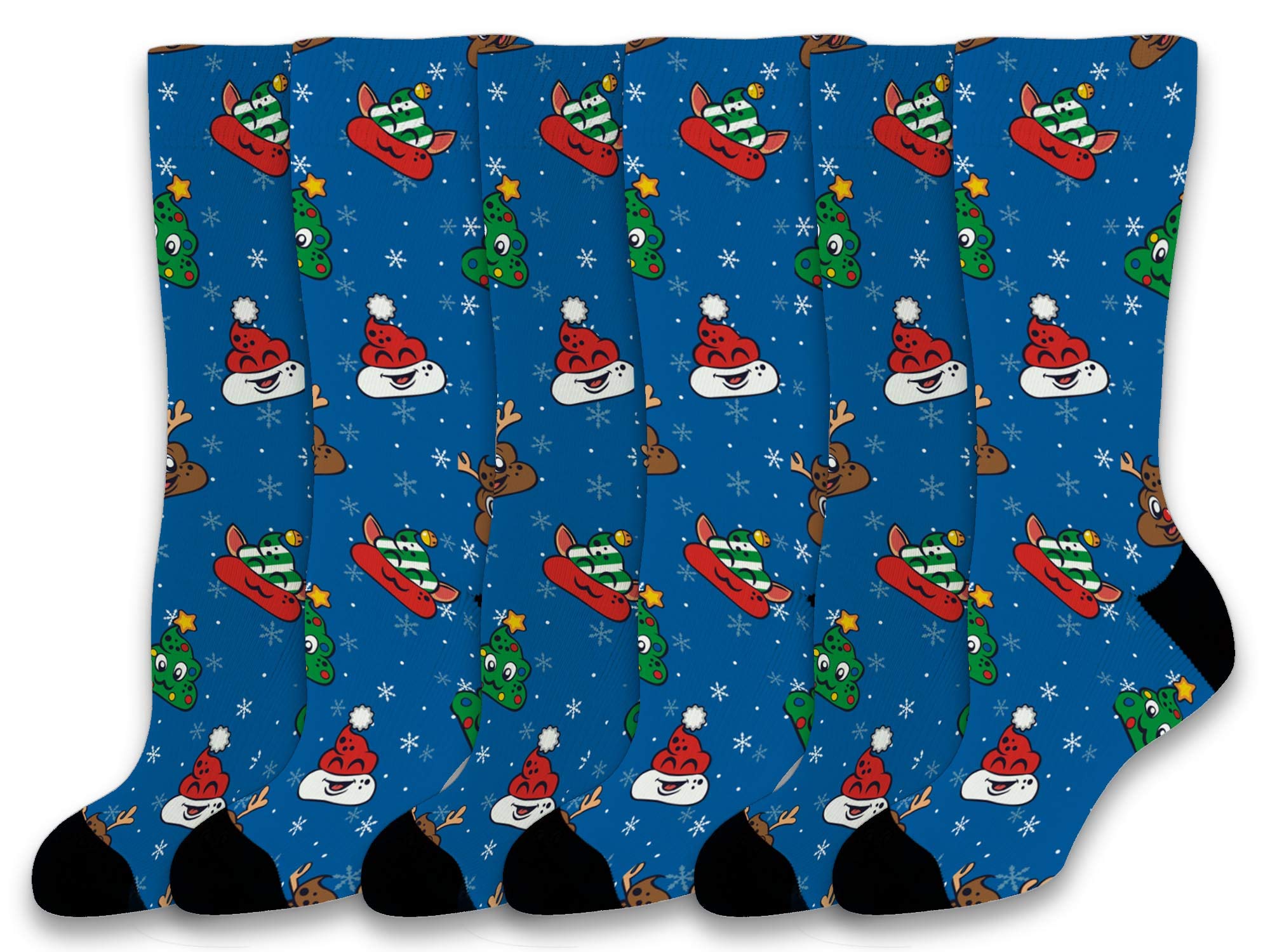 Funny Christmas Poop Socks for Men & Women - Novelty Holiday Crew Socks - Perfect for Gifts, Parties & Festive Family Gatherings