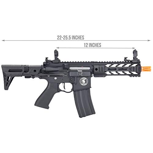 Lancer Tactical ProLine Battle Hawk PDW Airsoft AEG Rifle - 350 FPS Low Velocity, Black with Deans Connector | Perfect for CQB, Training & Tactical Games