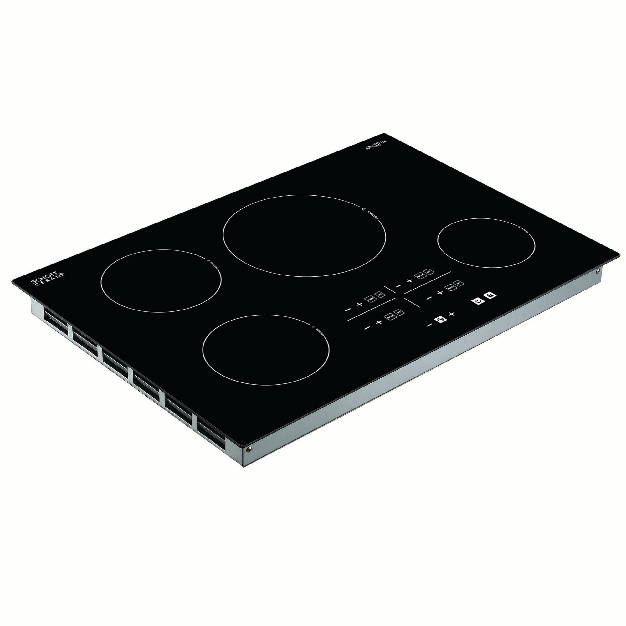 Ancona Elite 30-Inch 4 Burner Induction Cooktop - Black Ceramic Glass Surface | Fast Heating & Energy Efficient | Perfect for Home Kitchen, RV & Outdoor Cooking