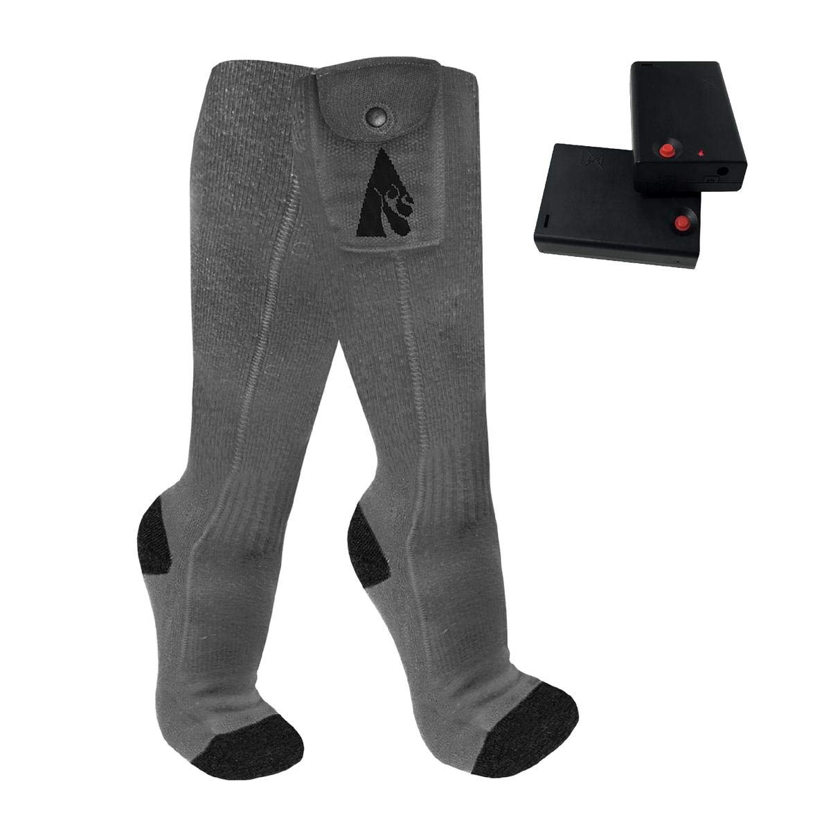 ActionHeat Classic AA Battery Heated Socks for Men & Women - Lightweight Cotton Blend Winter Warm Socks for Hiking, Skiing & Outdoor Activities