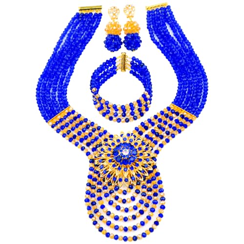 Royal Blue and Champagne Gold