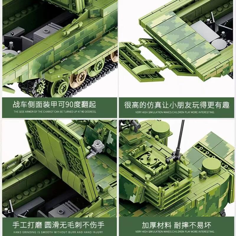 PANLOS 632007 Amphibious Infantry Fighting Vehicle Building Blocks Set - Military Model Kit for Adults & Kids - Perfect for Collectors, DIY Projects, and Battle Scene Displays