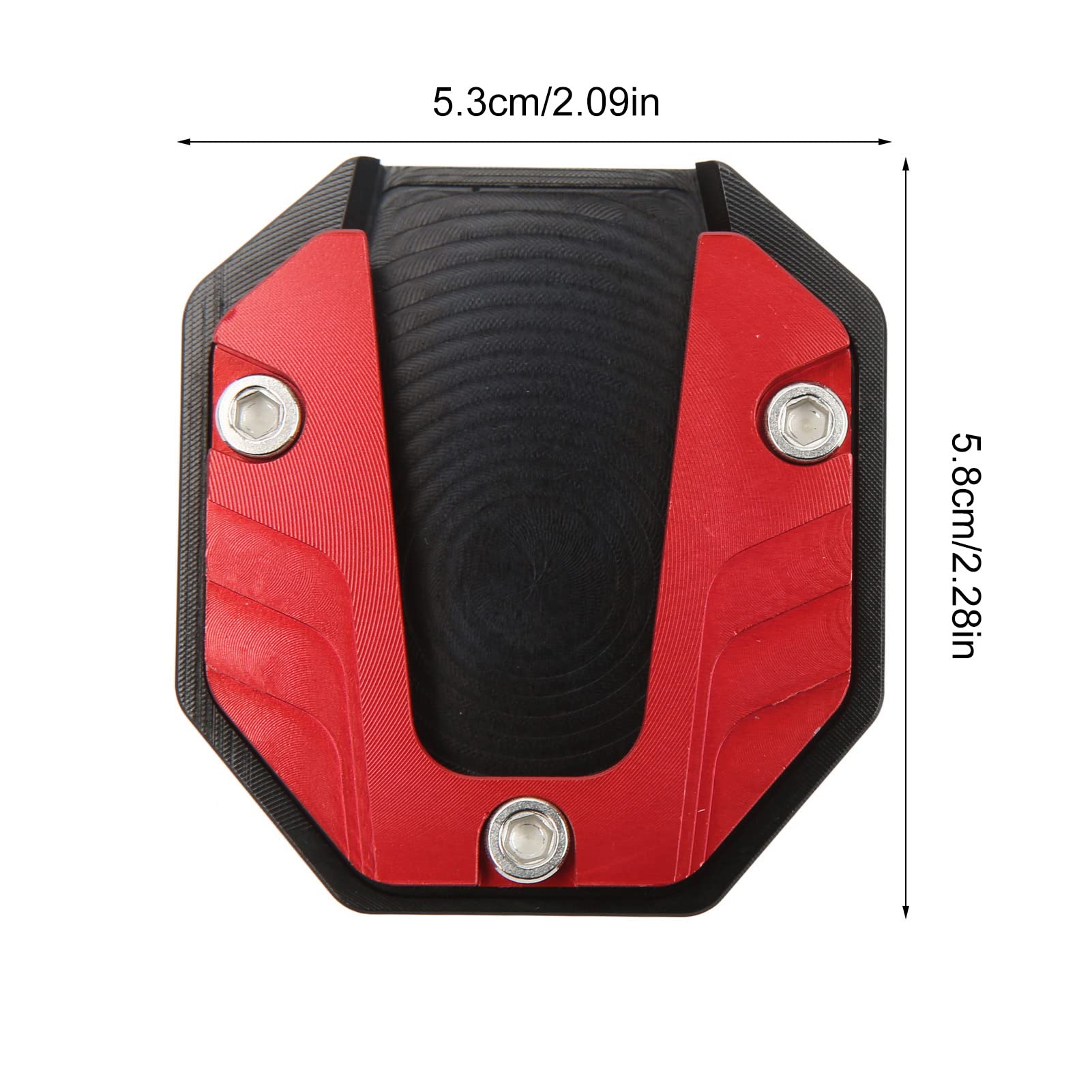 Universal Motorcycle Kickstand Plate - High Strength Aluminium Alloy Pad with Hex Wrench for Parking Stability